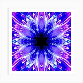 Abstract Fractal Flower Poster