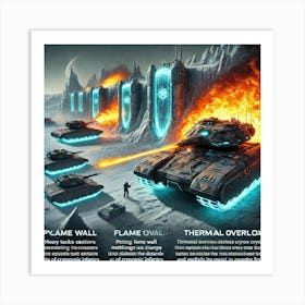 A Futuristic Sci Fi Depiction Of Pyroclast Tanks Art Print