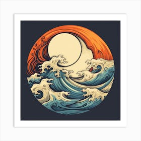 Great Wave Off Kanagawa 7 Art Print