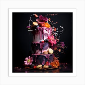 Dripping Cake Art Print