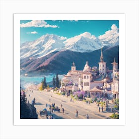 Russian Village Art Print