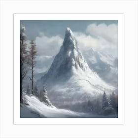 Snowy Mountain Art Print