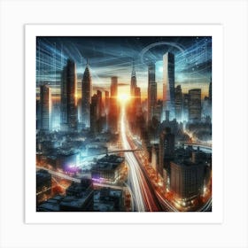 Futuristic Cityscape 14 Art Print