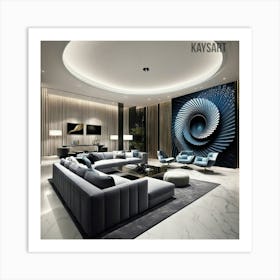 Modern Living Room Art Print