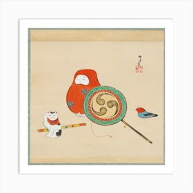 Birds From Momoyogusa –Flowers Of A Hundred Generations, Kamisaka Sekka (28) Art Print