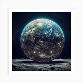 Earth From Space 1 Art Print