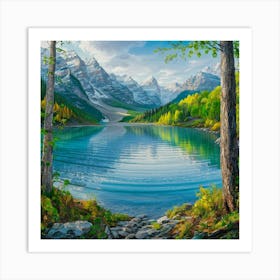 Lake In The Mountains 1 Art Print