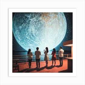 Moon And The Stars 6 Art Print