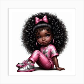 Little Black Girl Art Print