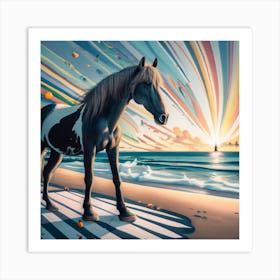 Sunset Horse Art Print