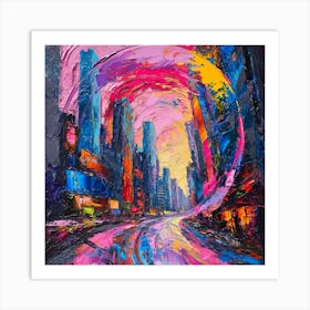 New York City Abstract Painting Art Print