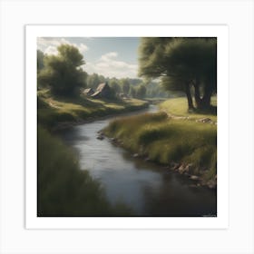 Stream In The Countryside 12 Art Print