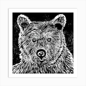 Bear Head Art Print