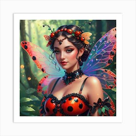 Ladybug Fairy Art Print