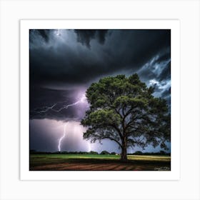 Lightning In The Sky Art Print