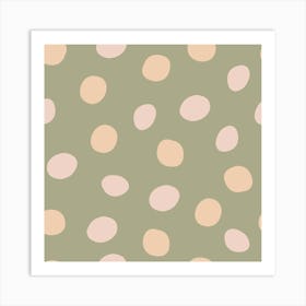 Simple dots boho pattern Art Print