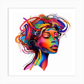 Colorful Woman 7 Art Print