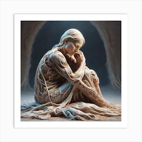 Woman In A Cave 1 Art Print