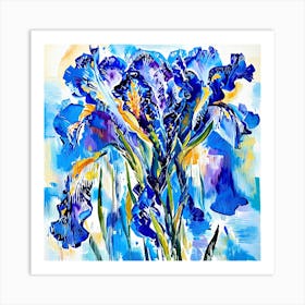 Blue Iris Art Print