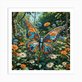 Butterfly In The Woods Art Print