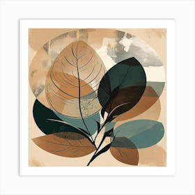 Abstract Leaves Art Print