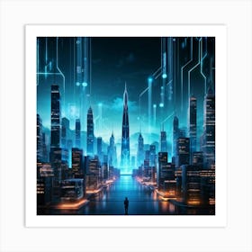 Futuristic City 16 Art Print