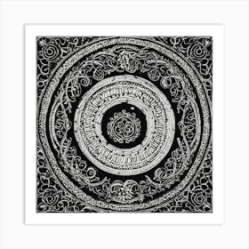 Circle In Black And White Art Print