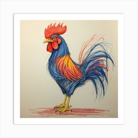 Rooster 25 Art Print