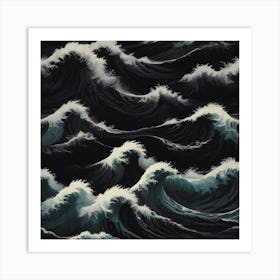 Waves In The Sea Art Print