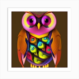 Colorful Owl 32 Art Print