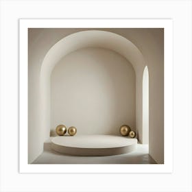 Room With Gold Balls Art Print