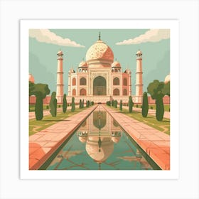 A Taj Mahal In Agra Lofi Illustration 1719953472 3 Art Print