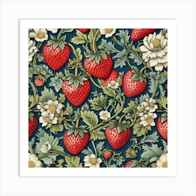 william morris floral fruit print 3 Art Print