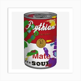 Hot Trend Mate Soup Can Paint Hands Art Print