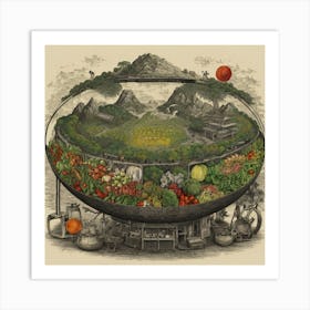 Chinese Garden Art Print