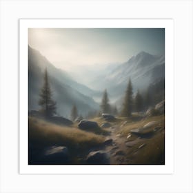 Landscape Painting 131 Art Print