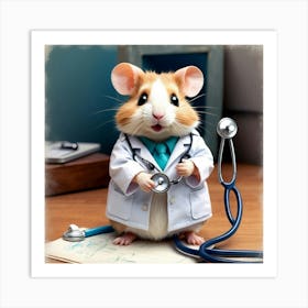 Doctor Hamster 6 Art Print