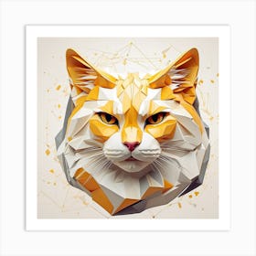 Polygonal Cat 1 Art Print