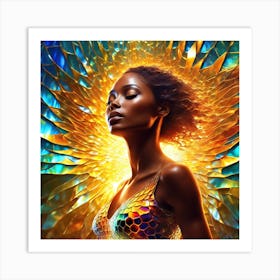 Woman With Wings Art Print