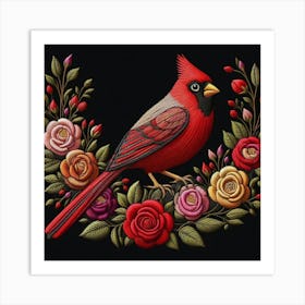 Cardinal in Foliage Art Print