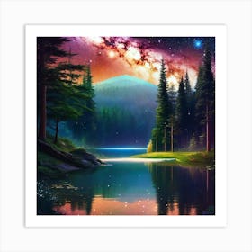 Night In The Forest 2 Art Print