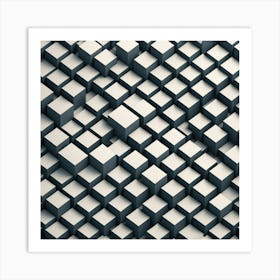 Abstract Cubes 6 Art Print