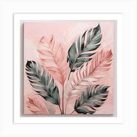 Palm leaves of different shapes Art Print