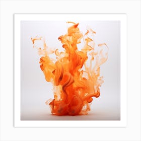 Orange Smoke Art Print