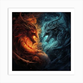 Dragons 3 Art Print