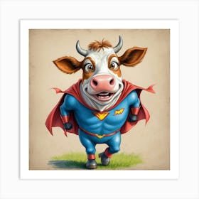 Super Cow 11 Art Print