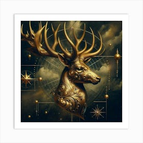 Deer Head 2 Art Print