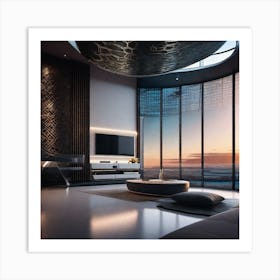 Living Room With A View Art Print