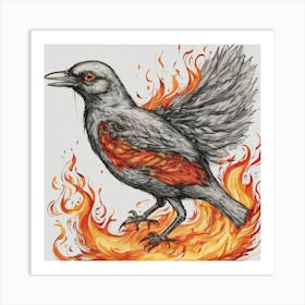 Flamebird Art Print