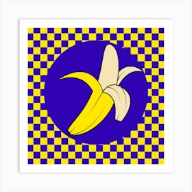 Classic Checkered Banana  Art Print